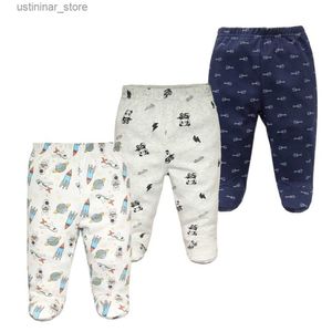 Rompers 3pcs / lot Pantalon de bébé à pied d'automne de printemps 100% coton bébé filles vêtements unisex inférieur décontracté pant