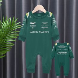 Rompers Aston Martin Aramco Cognizant Official Fernando Alonso Baby Jumpsuit is een cadeau -kruipend pak voor Borns 230608