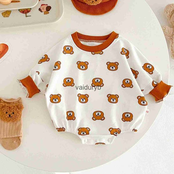 Barboteuses Automne bébé barboteuses pour filles garçons dessin animé Panda enfant en bas âge une pièce combinaisons mode coréenne coton infantile salopette vêtements 0-2Yvaiduryb