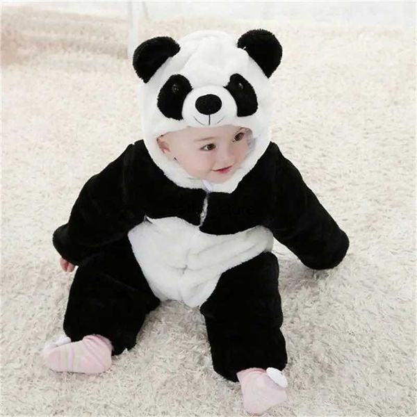 Barboteuses bébé automne hiver vêtements escalade barboteuse salopette combinaison bébé garçon fille mignon Panda Costume chaud ClothesL231114