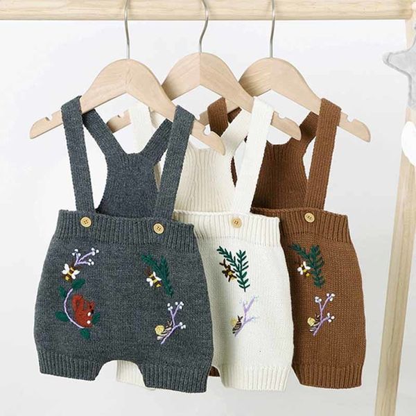 Mamelucos Body para bebé Nacido Infantil Niños Niña Trajes de cuerpo Ropa Suéter Bordado hecho a mano Otoño Punto Monos para niños Monos 230408