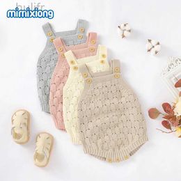 Rompers Baby Bodys Clothes Fashion Fashion Solite Tricoted Newborn Bebes Body Cleits Tops for Boys Garçons Girls Jumps Carty