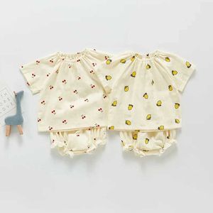 Rompers Baby Bodysuits Lemon Print Toddler One Piece baby Kerry Jumpsuits Pasgeboren kleding H240425