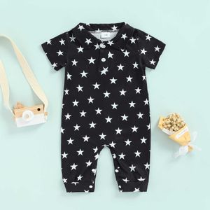 Rompers Baby Boy Fashion Romper Leuke Star Print Romper Jumpsuit 2022 Summer Toddler Cloths Outfit J220922