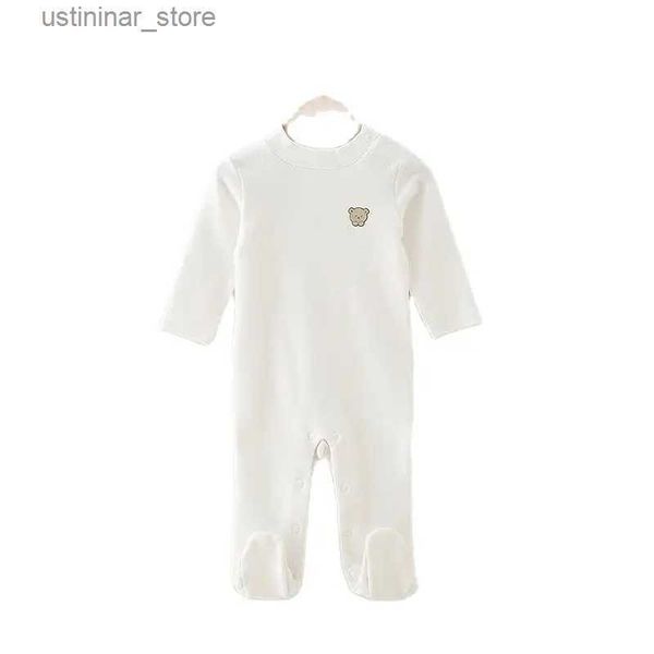 Rompers Baby Boy Global Raiper Girls Pyjamas Vêtements bébé manches longues couleurs mélanges couleurs haut de cou coton / spandex chaud bébé global l47