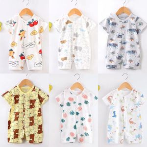 Rompertjes Baby Jongens Kleding born Romper Korte Mouwen Dunne Zomer Bodysuits Wrapping Jumpsuit Meisjes 230608