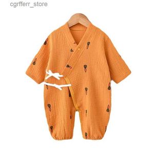 Rompers Baby Boys Girls Jumpsuit Vêtements NOUVELLE-NÉ MUSLIN Coton Coton Long Mancheur 0-2 ans L410