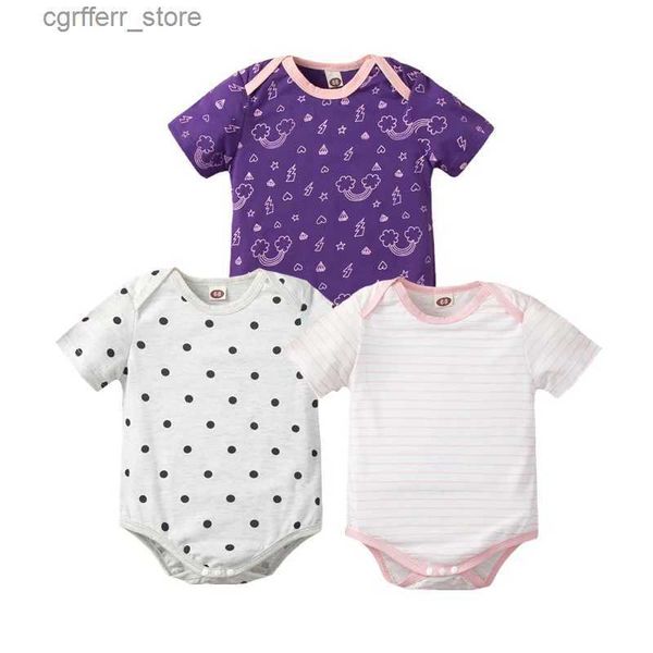 Rompers Baby Girls Vêtements nouveau-nés Coton Coton Oblis désossé Soue à manches longues Bodys Body Body Body Body 0-12 mois L410