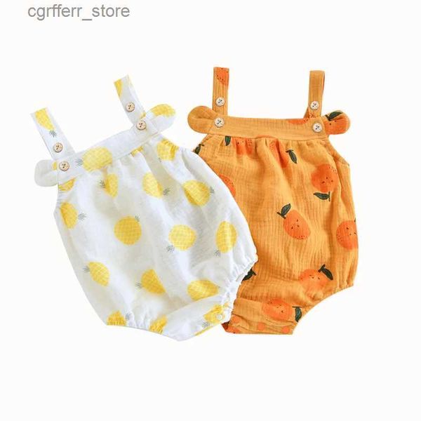 Mompers Baby Girls Sling Jumpsit recién nacido Sumente Summer Muslin Cotton Mompers subida de ropa 0-2 años L410