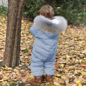 Rompertjes Baby Overalls Donsjack Kinderen Jongen Jumpsuits Peuter Meisje Kleding Sneeuwpak Winterjas Dikke Baby Overjas TZ305 230918