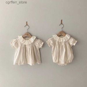 Rompers Baby Shirt and BodySuit en dentelle Collier de coton