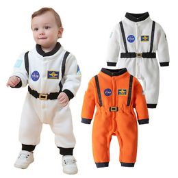 Barboteuses bébé astronaute de l'espace Costume automne hiver vêtements pour tout-petit garçon fille barboteuse Halloween Anime Cosplay tenue 9 12 18 24 36 mois 230316