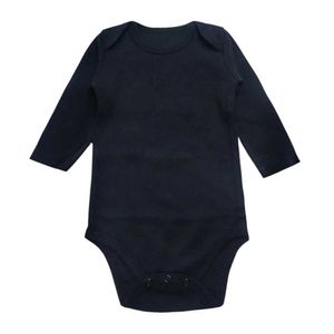 ROMPERS Baby Tof Adgment Vêtements NOUVEAU NOUVEAU Vêtements bébé à manches longues noir unisexe 3 6 9 12 18 24 mois Clothingl240514L240502