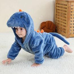 Barboteuses bébé hiver Kigurumi Costume de dinosaure pour filles garçons enfant en bas âge combinaison de noël vêtements pour bébés pyjamas enfants ropa bebes 231120