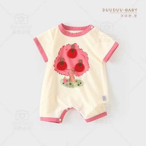 Rompers Baby Womens Vêtements de 0 à 12 mois adaptés aux nouveau-nés.Combinaison de bébé confortable et vêtements de bébé en une pièce D240516