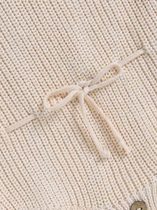 Rompers Bemeyourbbs Baby Girls Boys Sweater Romper Casual Sans manche carré Coul Couleur Couleur Tricot Body Tenue d'enfant (Beige 6-12