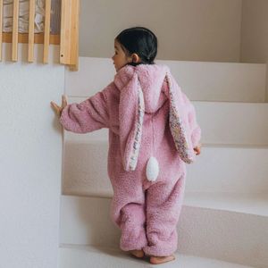 Mamelucos nacidos Ropa de bebé niño Conejo Animal Dibujos animados Monos con capucha Pijamas de bebé de invierno Onesies Ropa de dormir para niños Pijamas de bebé nacidos 231101