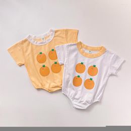 Комбинезоны для маленьких девочек, летнее эластичное боди Tangerinr, модный хлопковый комбинезон для мальчиков, одежда для младенцев, 2022 г.