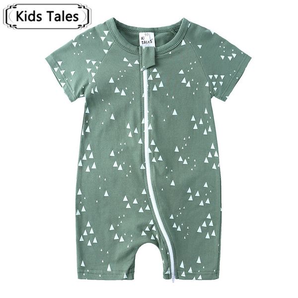 Barboteuses né unisexe vêtements à manches courtes bébé été infantile pyjamas coton doux garçons filles combinaison Costume Body costume 230406