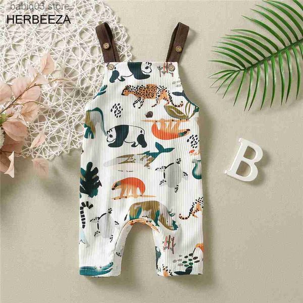 Mamelucos Ropa de bebé de dibujos animados para niño recién nacido Mono Animal World Print Mamelucos de bebé Verano Infantil Monos Monos para niños pequeños 0-18 meses T230529