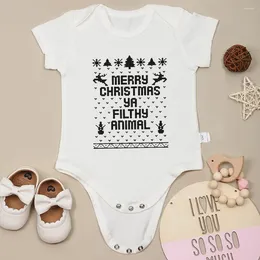 Rompers Christmas Baby Clothes Boy Girl Pixel Style Print Fashion Tendance Toddler Personnalité de combinaison de combinaison Coton créatif