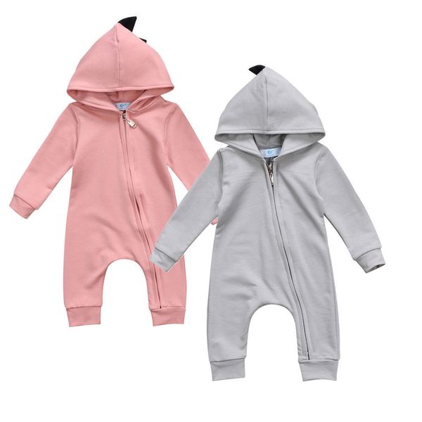 Mamelucos Citgeett Primavera nacido Bebé Niño Niña Traje de dinosaurio Cremallera Manga larga Mameluco con capucha Mono Ropa de otoño 0-24M 221104