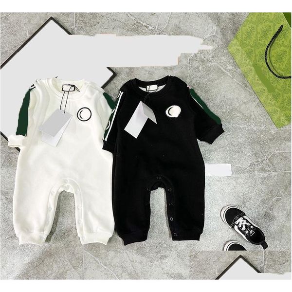 Barboteuses Classique Ruban P Combinaison Winrer Pur Coton Nouveau-Né Bébé Onesies Body Printemps Bébés Barboteuse Nouveau-Né À Manches Longues Vêtements Dr Dhr7S