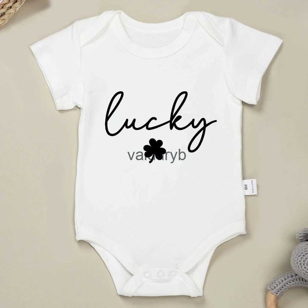 Barboteuses Trèfle Imprimer Simple Mignon Bébé Fille Vêtements Onesie Coton O-cou Comzy Doux Nouveau-Né Garçon Body Pas Cher Livraison Gratuitevaiduryb