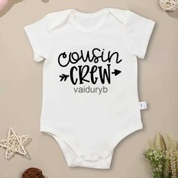 Barboteuses Cousin Crew Nouveau-né Bébé Garçon Body Coton Confortable Style Simple Harajuku Infant Onesie À Manches Courtes O-cou Enfant En Bas Âge Vêtementsvaiduryb