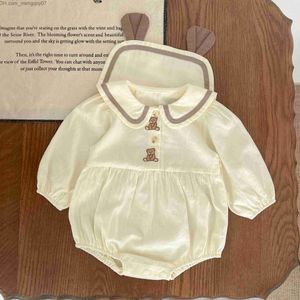 Rompers Migne Baby Gaby Garment Garment Sailor Cold-Born Vêtements NOUVELLAGES POUR 0-3T BAY BOY BOLD Baby Girl Jumpsuit Z230711