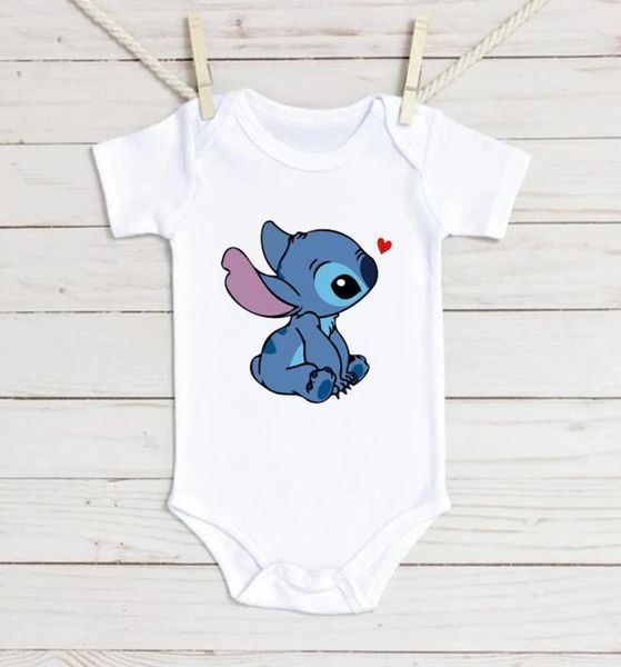 Mamelucos lindo nacido bebé verano monos infantiles mono de manga corta dibujos animados Lilo amp Stitch Ropa niño niña RopaRompersRompers4012406