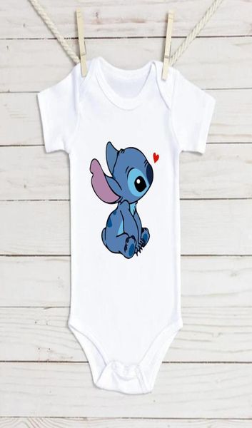 Rompers lindo baby baby bodysuits de manga corta dibujos animados lilo lilo stitch ropa boy girl topingrompersrompers7698453