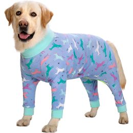 Barboteuse pour chien, combinaison anti-chute de poils, vêtements pour animaux de compagnie, vêtements doux à manches longues, combinaison de récupération après chirurgie, couverture complète du ventre