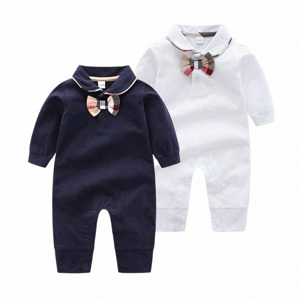 Rompers Fashion Kids Vêtements Baby Boy Girl Assuites Régère de haute qualité 100% coton à manches longues G9X1 #