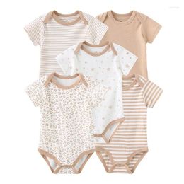 Barboteuses Fetchmous 5 pièces/lot garçons filles dessin animé combinaison bébé body mignon coton 0-12 mois vêtements