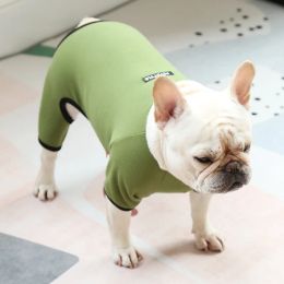 Ropa de bulldog francés ropa de bulldog francés ropa de cuatro piernas para perro gordo pijama cálido ropa de perro de cuatro piernas para perros pequeños y medianos