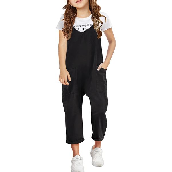 Barboteuses Filles Casual Sans Manches Combinaisons Spaghetti Sangle Lâche Salopette 36 Mois Bébé Fille Vêtements Infantile Robe De Pâques 230907