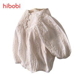 Barboteuses hibobi Dentelle Princesse Toddler Romper Automne Rétro né Bébé Fille Vêtements Coton Printemps Solide Floral Infant Outfits 220916