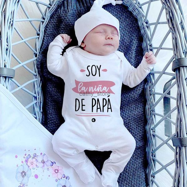 Barboteuses I Am Daddy's Girl Baby Coming Home Outfit Babygrow Sleepsuit Newbron Shower Gift Infant Romper Unisex Sleepsuit Baby ClothesL231114
