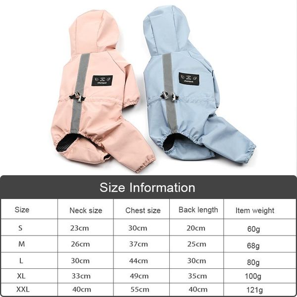 Rompers Impermiable Perro Dog Clothes Jacket Ropa Para Ubranka DLA PSA pour Bulldog français Chihuahua Pet Raincoat Coat Roupa Puppy Abrigo