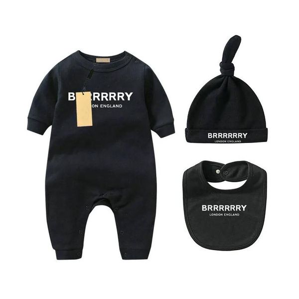 Rompers Infant Born Baby Girl Designer Marque Lettre Costume Salopette Vêtements Combinaison Enfants Body Pour Bébés Outfit Romper Outfi B Dh87V