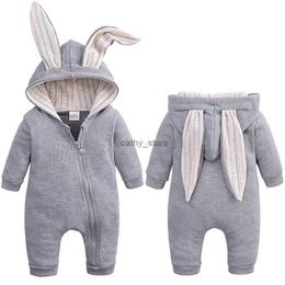 Barboteuses Infantile nouveau-né garçons manches longues coton lapin oreille Cosplay Costume bébé barboteuses vêtements pour bébés garçons body enfants ClothesL231114