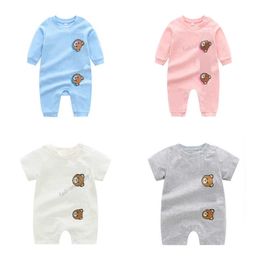 Rompers Kids Designer Baby Boy Girl Quality Quality Qualité à manches courtes à manches longues Coton peigned Coton High New-Born Jumps Contanes