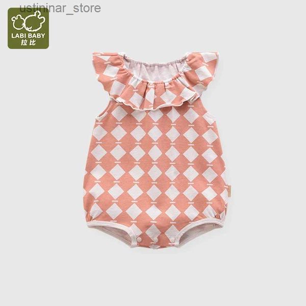 Rompers labi baby recién nacido algodón ruffles playsuits chicas rompers bodysuits recién nacidos niños monedas de montaña