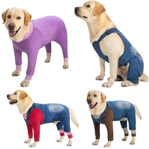 Rompertjes Grote hondenkleding Pyjama's Grote hondenkleding Jumpsuit Franse Bulldog Samojeed Husky Labrador Golden Retriever Kostuum Broek