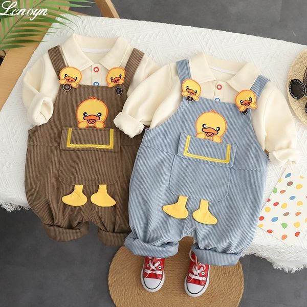 Mamelucos Lenoyn Conjunto de ropa de verano para bebés Ropa para niñas pequeñas Traje Camiseta infantil y traje de mezclilla para niños en general 230907