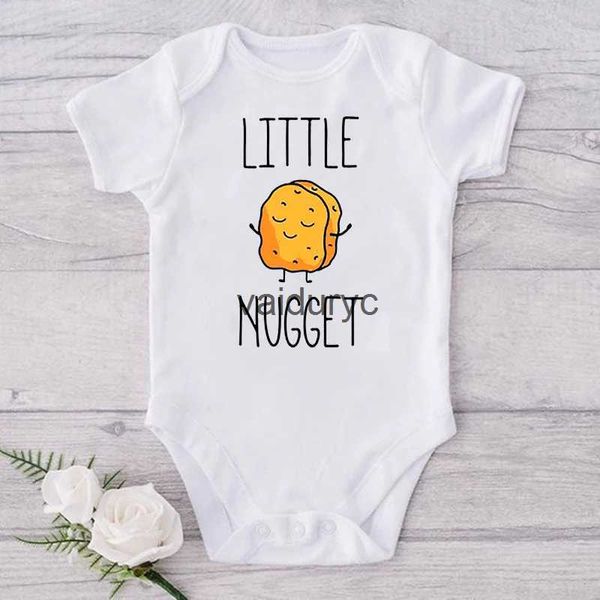 Rompers Little Nugget Baby Annonce du nouveau-né pour bébé Bodys Summer Boys Girls Body Body Grosscesty Revear Vêtements Infant Shower Gift H240508