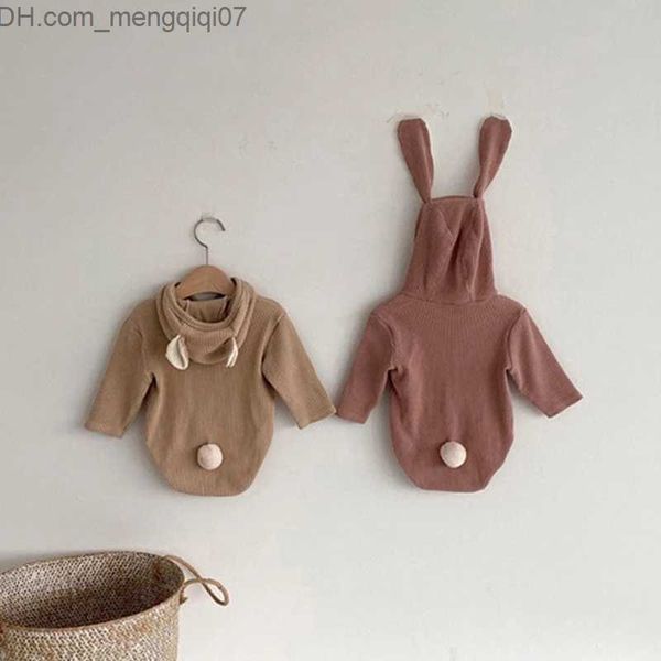 Barboteuses Milancel vêtements pour nouveau-nés oreilles de lapin bébés filles vêtement moulant vêtements de bébé mignon vêtements de bébé lapin Z230710