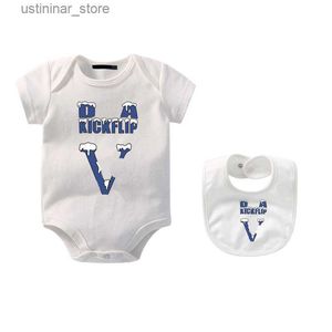 Rompers New Born Baby Clothes Mois Kids Rompers L Designers Children Letters Grenys Baby Girls Pure Coton Jumpsuit Boys Luxury Rober Kalekids-6 CXD2401262 L47