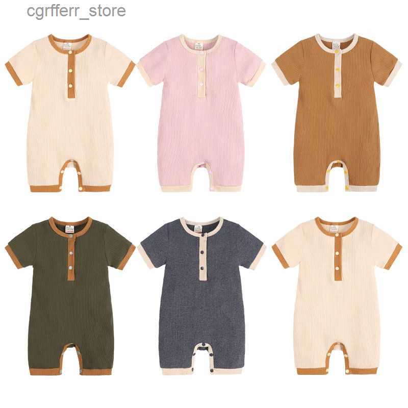Rompers Newborn Baby Birth Romper Cotton Summer Girl Short Sleeve Clothing For 0 To 12 Months Costume Boys Childrens Body And One-piece L410